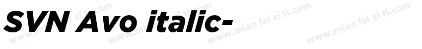 SVN Avo italic字体转换